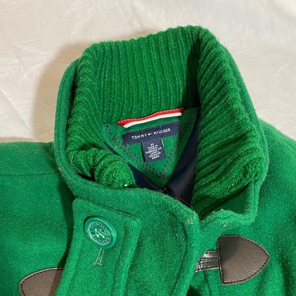 Tommy Hilfiger Wool-blend Stylish Pea Coat in Vibrant Kelly Green - women-M - Picture 13 of 15